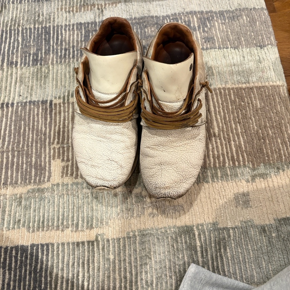 Women's White and Brown Shoes